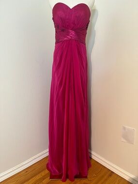 La Femme Strapless Evening Gown
